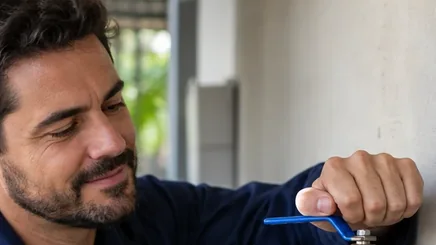 Instalação de registro de água