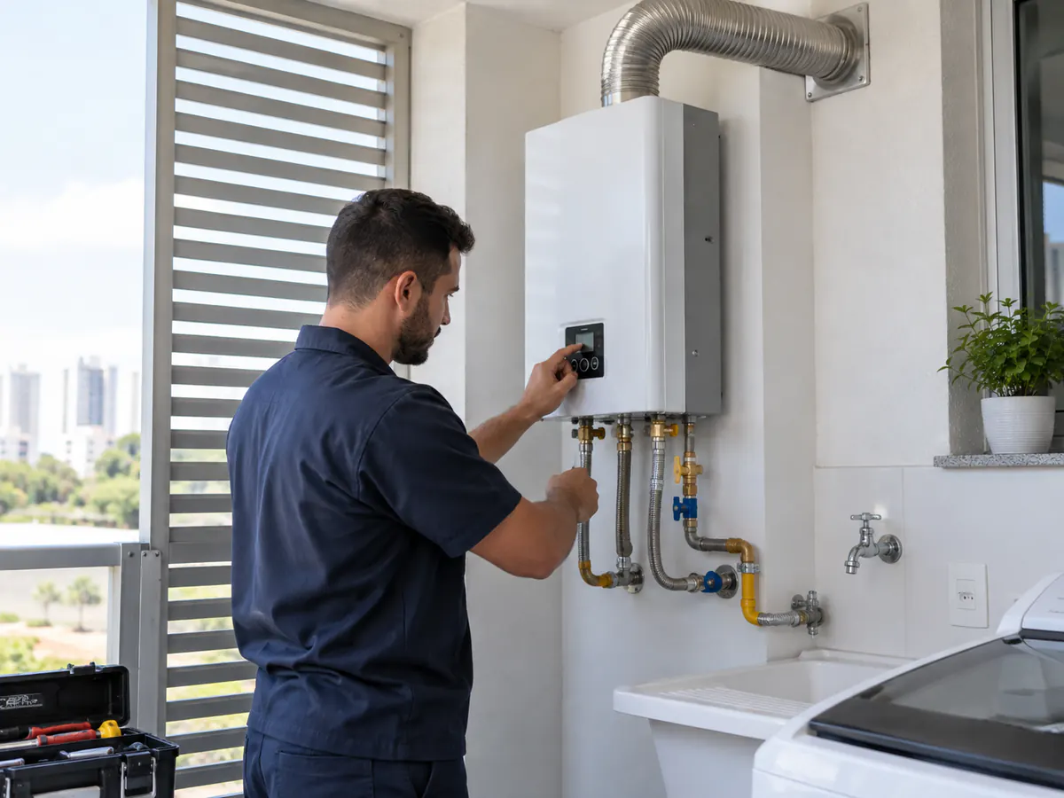 Instalação e Reparo de Aquecedor de Água concluído por encanador profissional em Campinas