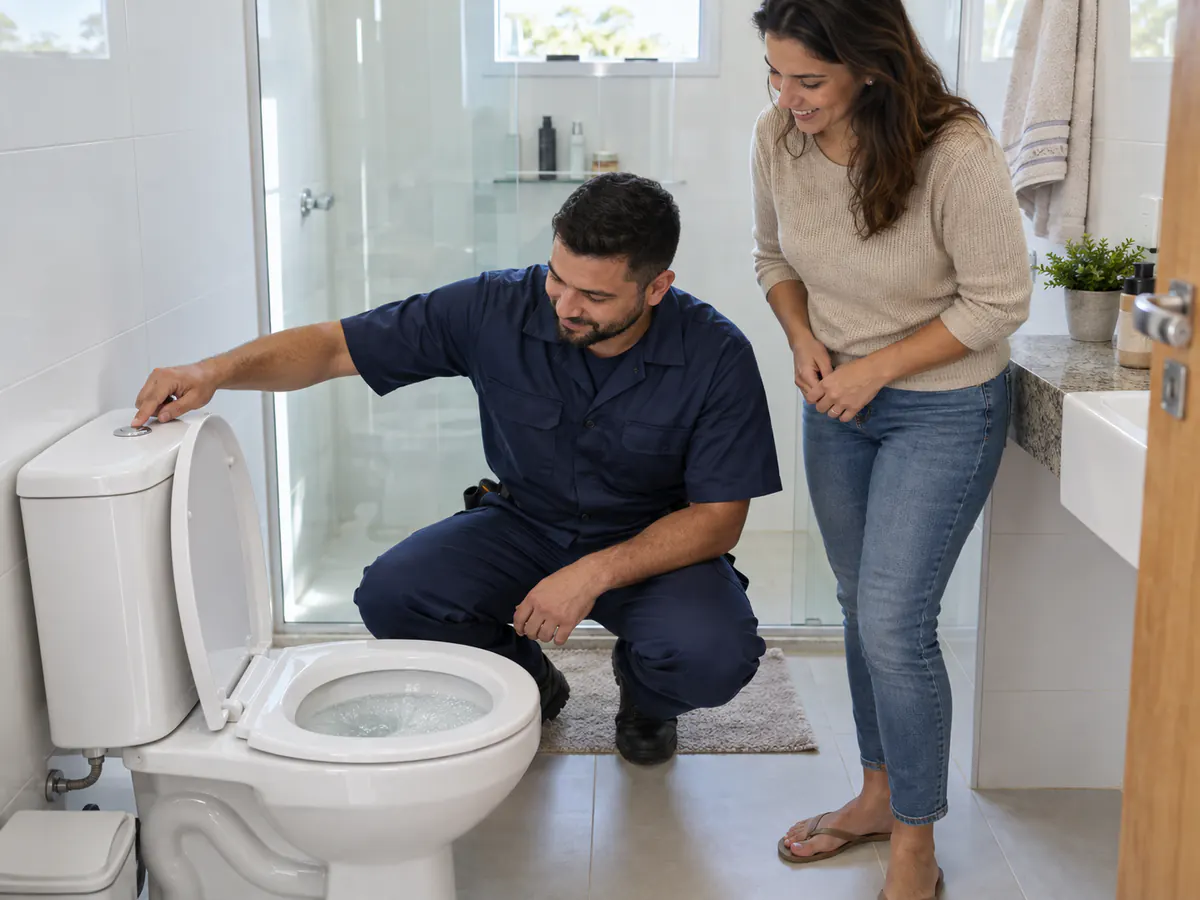 Resultado final de instalação e reparo de vasos sanitários realizado pelo O Encanador Campinas