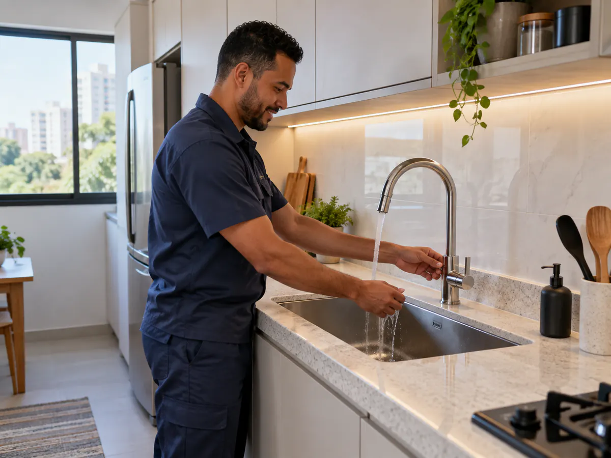 Reforma Hidráulica de Cozinha concluído por encanador profissional em Campinas